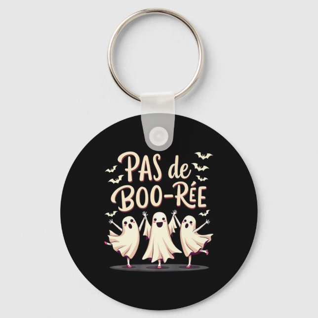 Pas De Boo-rée Ghost Ballet Dancer Halloween Dance Schlüsselanhänger (Vorderseite)