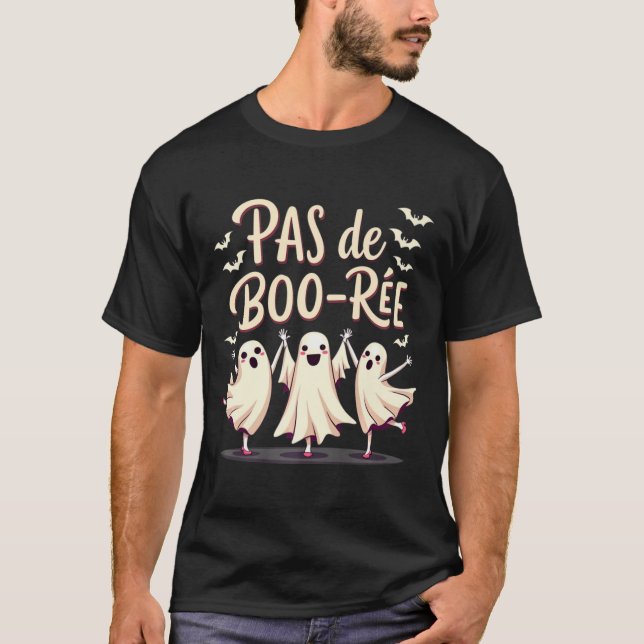 Pas De Boo-rée Ghost Ballet Dancer Halloween Dance T-Shirt (Vorderseite)