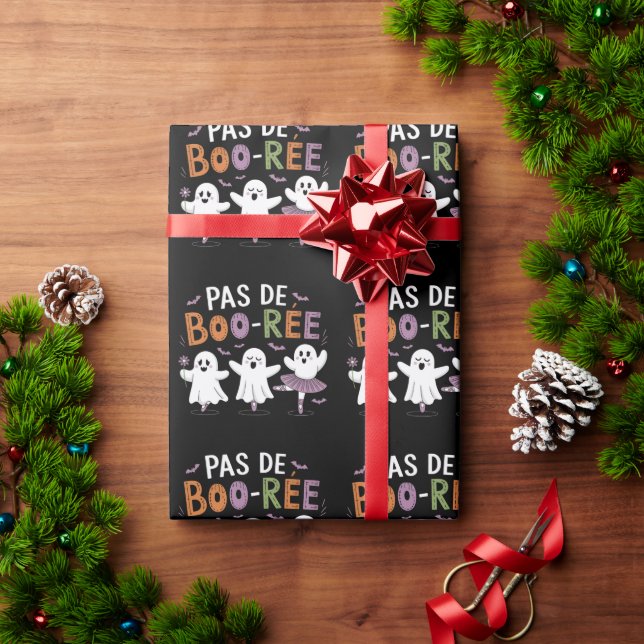 Pas de BOO-ree Ghost Ballet Dancer Lehrer Geschenkpapier (Feiertagsgeschenk)