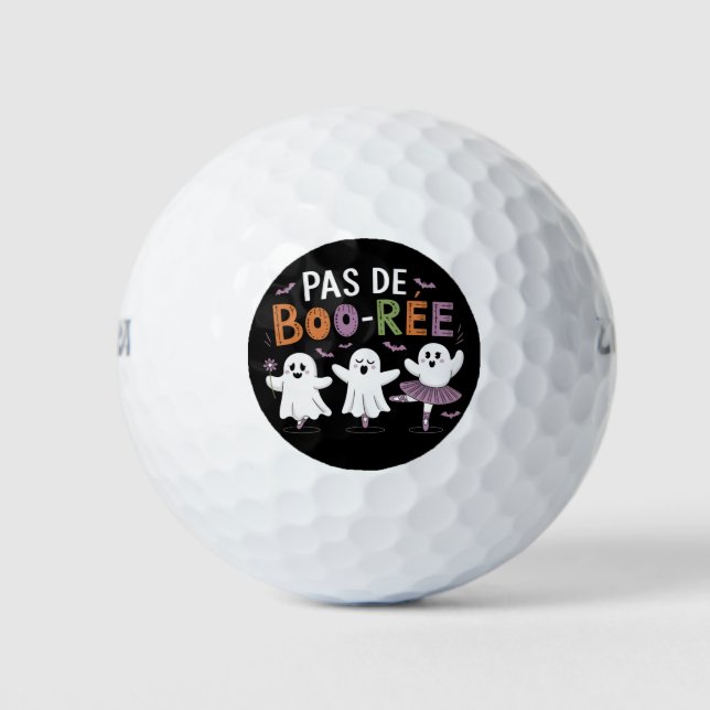 Pas de BOO-ree Ghost Ballet Dancer Lehrer Golfball (Vorderseite)