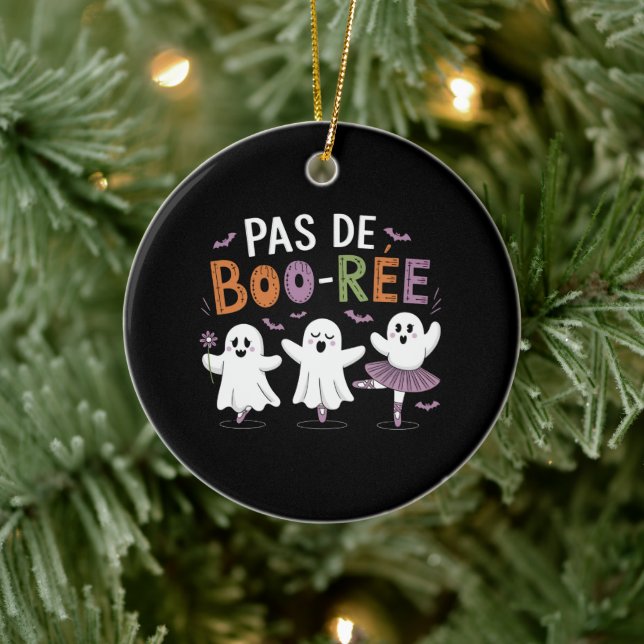 Pas de BOO-ree Ghost Ballet Dancer Lehrer Keramik Ornament (Baum)