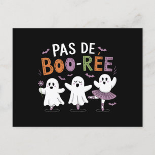 Pas de BOO-ree Ghost Ballett-Tanzlehrer  Postkarte