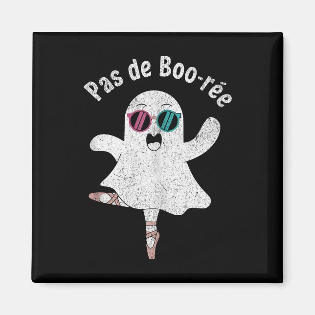 Pas De Boo-rée Niedlich Ballerina Ghost Funny Ball Magnet (Vorne)