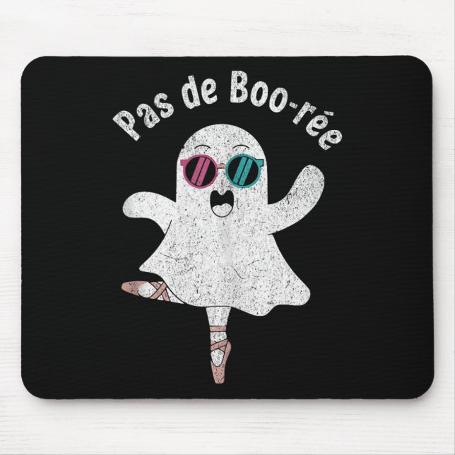 Pas De Boo-rée Niedlich Ballerina Ghost Funny Ball Mousepad (Vorne)