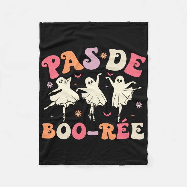 Pas De Boo-rée Niedlich Ballet Ghosts Tanzlehrer Fleecedecke (Vorderseite)