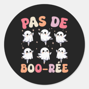 Pas De Boo-rée Spooky Halloween Ghost Ballett Tanz Runder Aufkleber