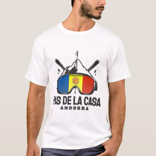 Pas de la Casa Andorra Skigebiet Retro Skigebiet T-Shirt