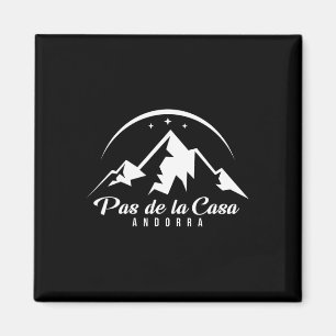 Pas De La Casa Andorra Skigebiet Snowboard Magnet