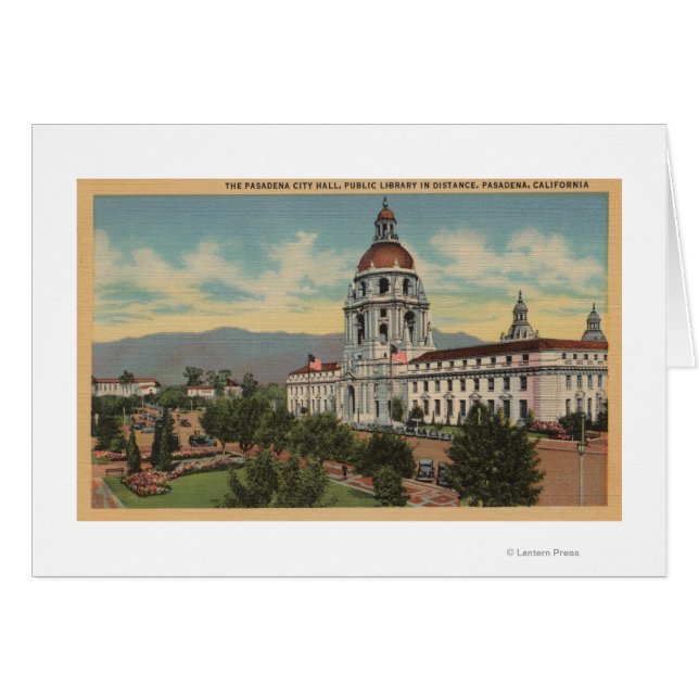 Pasadena, CA - Aussicht auf das Rathaus und das öf (Vorderseite (Horizontal))