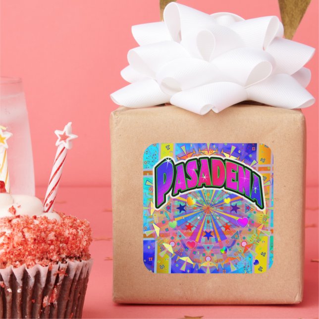 Pasadena Cosmic Unity-Aufkleber Quadratischer Aufkleber (Party)