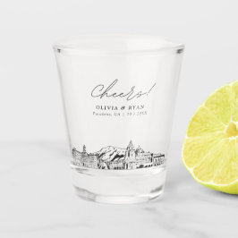 Pasadena Gastgeschenk Hochzeit Cheers Shot Glass Schnapsglas