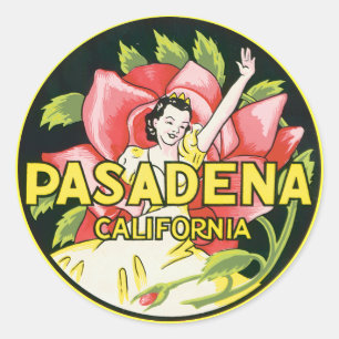 Pasadena Kalifornien Runder Aufkleber