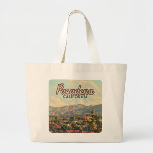 Pasadena Los Angeles Kalifornien Berge Vintage Jumbo Stoffbeutel