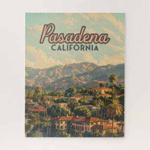 Pasadena Los Angeles Kalifornien Berge Vintage Puzzle