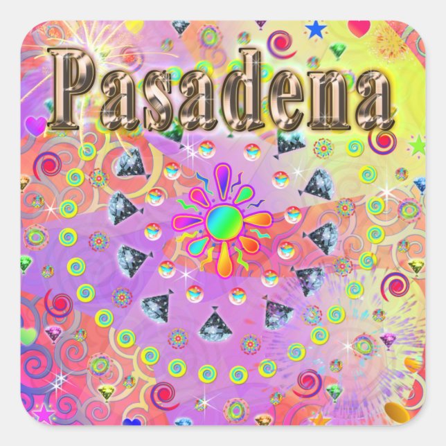 Pasadena Lucky Golden Sticker (Vorderseite)