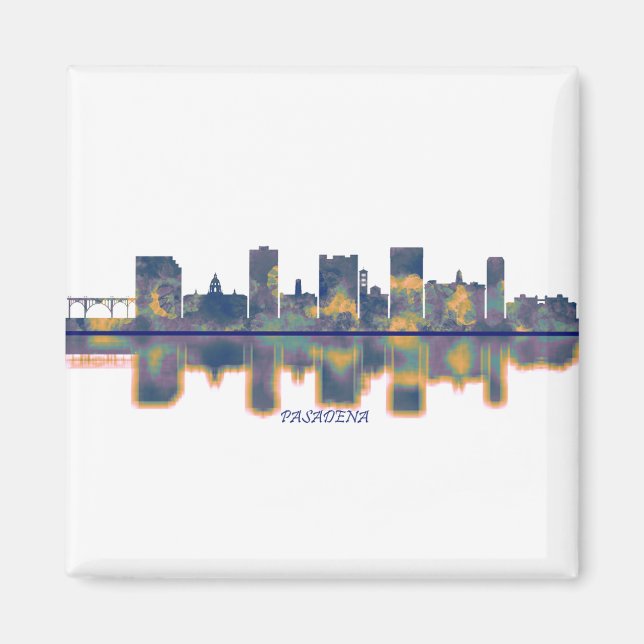 Pasadena Skyline Magnet (Vorne)