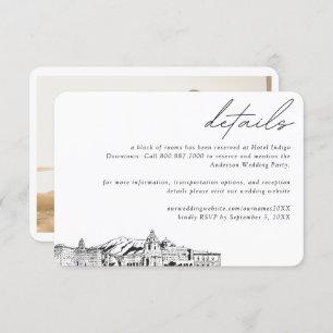 Pasadena Wedding Hotel Zimmerblock Details Klein Begleitkarte