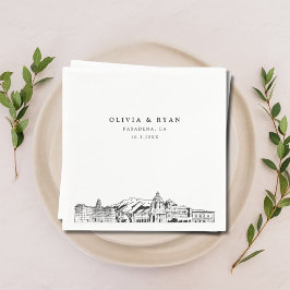 Pasadena Wedding Paper Cocktail Napkin Serviette