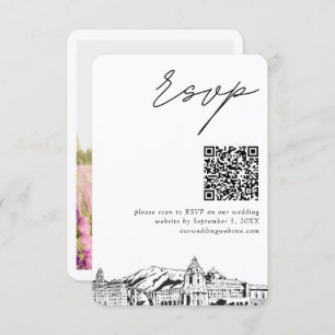 Pasadena Wedding RSVP QR Code Small Enclosure Card Begleitkarte