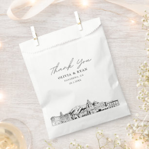 Pasadena Wedding Skyline Personalisierte Gevor Bag Geschenktütchen