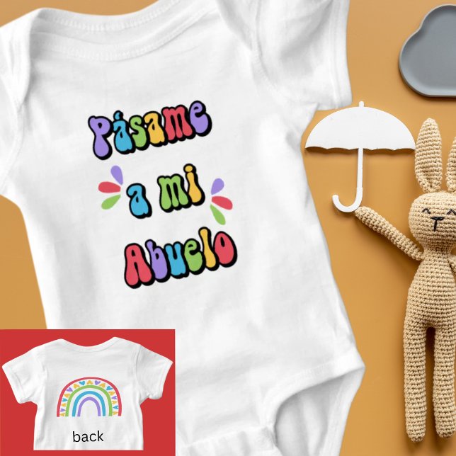Pásame a mi Abuelo Niedlich Bold Baby Strampler (Von Creator hochgeladen)