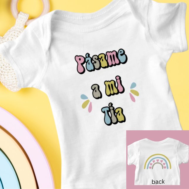 Pásame a mi Tía Niedlich Pastel Baby Strampler (Von Creator hochgeladen)