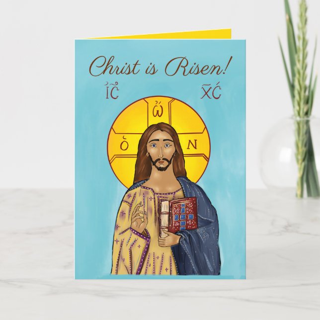 Pascha-Karte (Ikone Christi 2) Karte (Vorderseite)