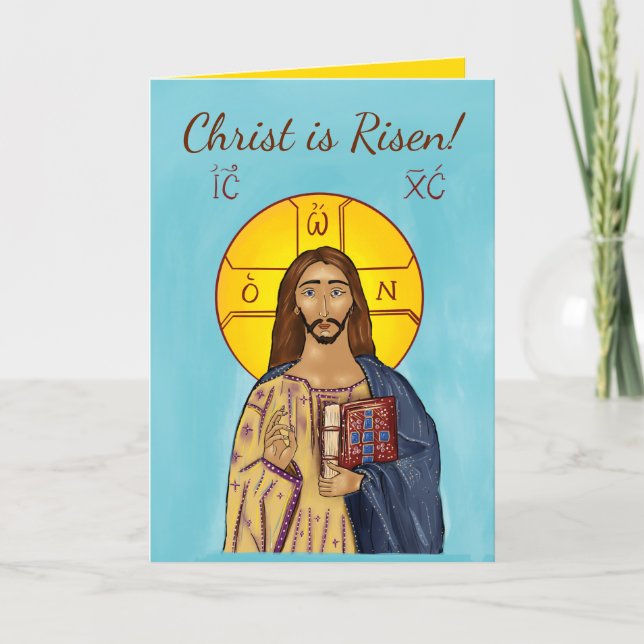 Pascha-Karte (Ikone Christi 2) Karte (Vorderseite)