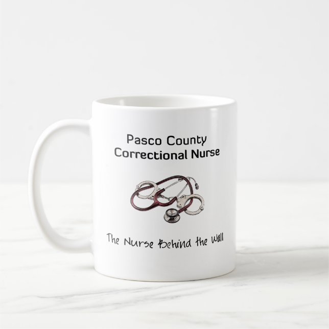 Pasco Countykorrekturkrankenschwester-Tasse Tasse (Links)