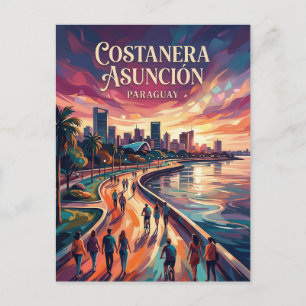 Paseo de la Costanera de Asunción Paraguay Postkarte