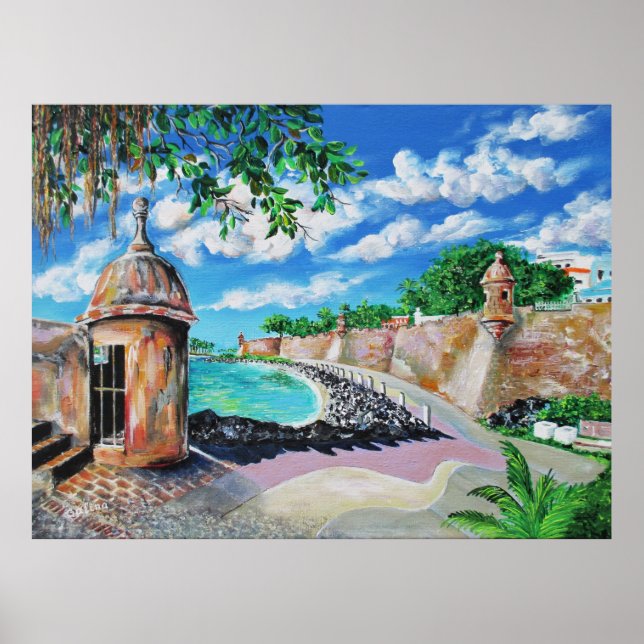 Paseo del Morro, Alt San Juan, Puerto Rico Poster (Vorne)