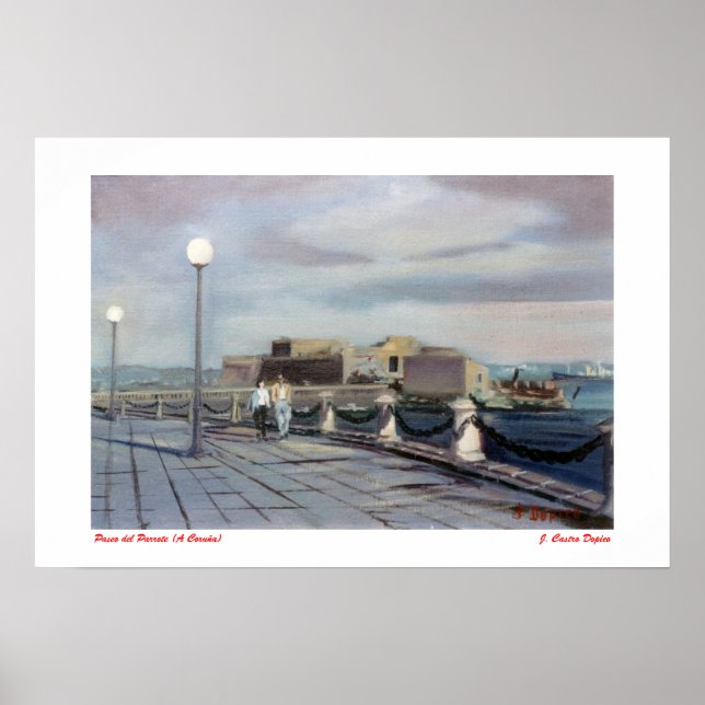 Paseo del Parrote (A Coruña) Poster (Vorne)
