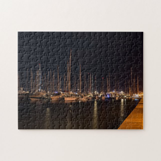 Paseo maritimo am Abend - Palma de Mallorca Puzzle (Horizontal)