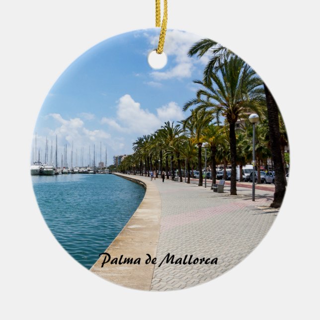 Paseo maritimo - Palma de Mallorca, Spanien Keramik Ornament (Vorne)