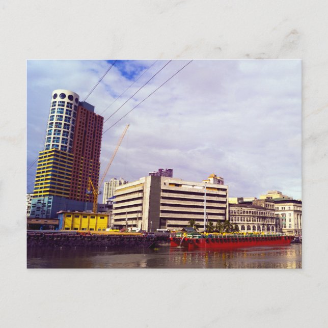 Pasig River Feiertagspostkarte (Vorderseite)