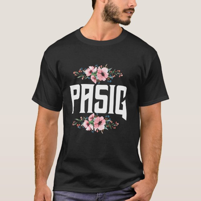 Pasis Philippines Blume Design Patriotism T-Shirt (Vorderseite)