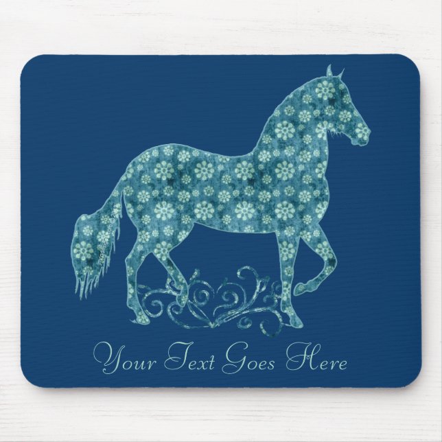 Paso Fino Aquamarines Pferd Grunge Mousepad (Vorne)