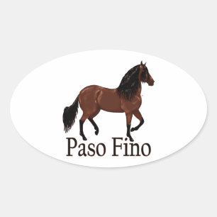 Paso Fino Bay "Paso Fino" Ovaler Aufkleber