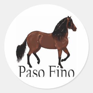 Paso Fino Bay "Paso Fino" Runder Aufkleber