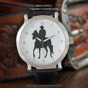 Paso Fino Pferde Silhouette Rider Armbanduhr