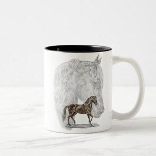 Paso Fino Pferdekunst Zweifarbige Tasse