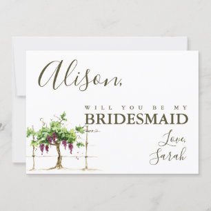Paso Robles Bridesmaid Vorschlagskarte Einladung
