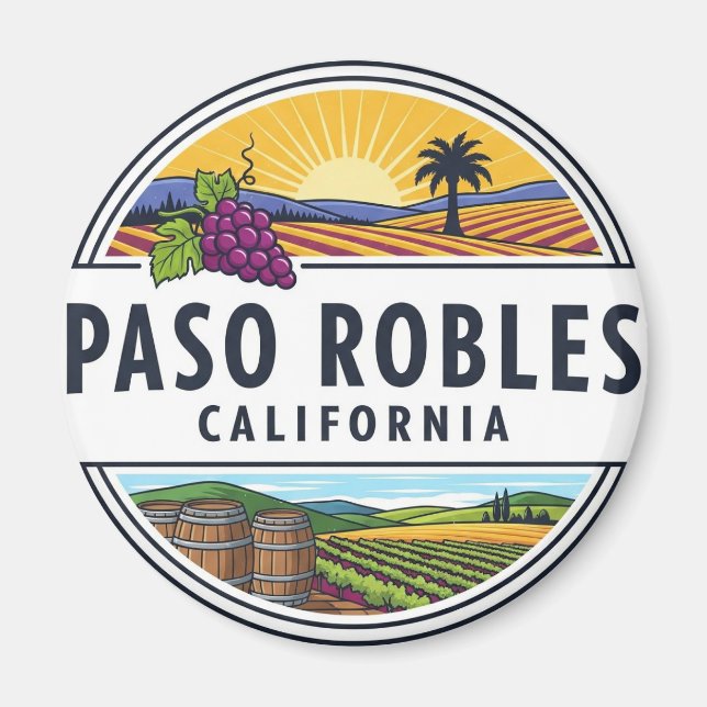 Paso Robles California Central Coast Magnet (Vorne)