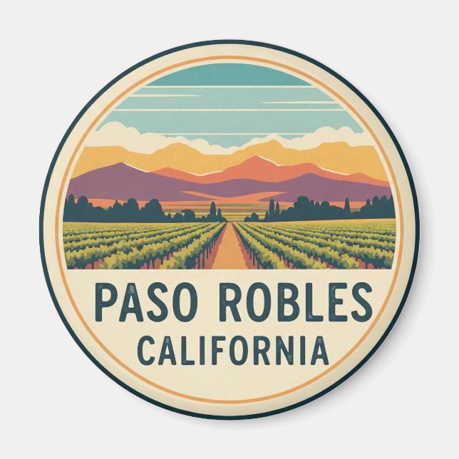 Paso Robles California Central Coast Magnet (Vorne)