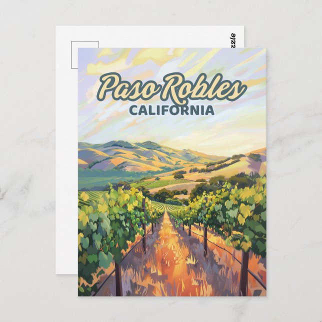 Paso Robles California Postkarte (Vorne/Hinten)