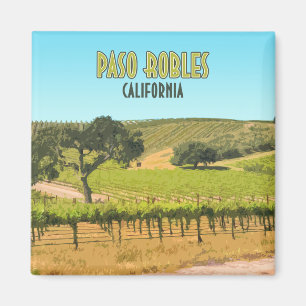 Paso Robles California Weinberg Vintag Magnet