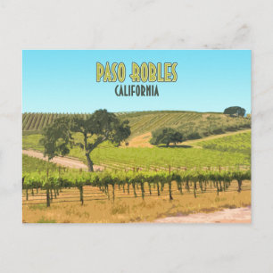 Paso Robles California Weinberg Vintag Postkarte