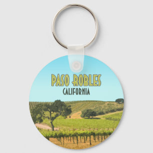 Paso Robles California Weinberg Vintag Schlüsselanhänger