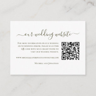 Paso Robles Weingut Hochzeit RSVP QR Code Begleitkarte