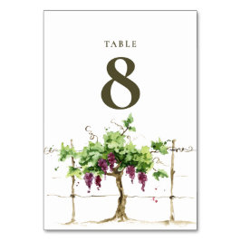 Paso Robles Weinkeller Hochzeit Tischnummer